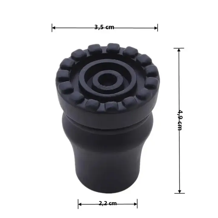 Cubierta De Punta De Bota Para Pala De Camuflaje Y Bastón De Caminata Antideslizante Funda Inferior Para Bastón De Trekking Y Bastón De Crutch Accesorio De Senderismo - 1