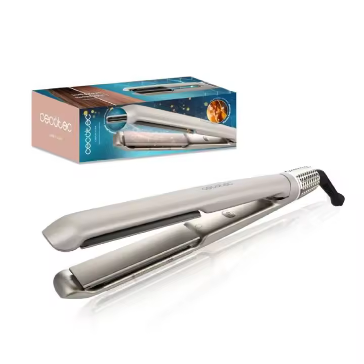 Cecotec Plancha de Pelo Estrecha Lisse Plasma. 45W, Revestimiento de Cerámica, Tecnología Plasma, Placas Flotantes 3D - 1