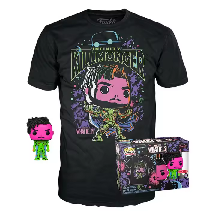 Funko Pop & Tee Set de Minifigura y Camiseta Killmonger (bklt) Talla Xl - 1
