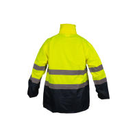 Cofan Chaqueta de alta visibilidad con cierre de cremallera | Chaqueta de lluvia en color: amarillo y azul | Tamaño: S, M, L, XL, XXL, XXXL| Chaqueta impermeable - details 1