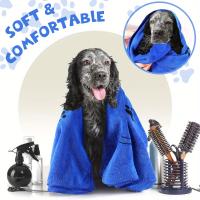 Toalla Para Perros Y Gatos De Secado Rápido Microfibra Absorbente Mediana Para Mascotas Algodón 100% Producto De Baño Para Animales - details 1