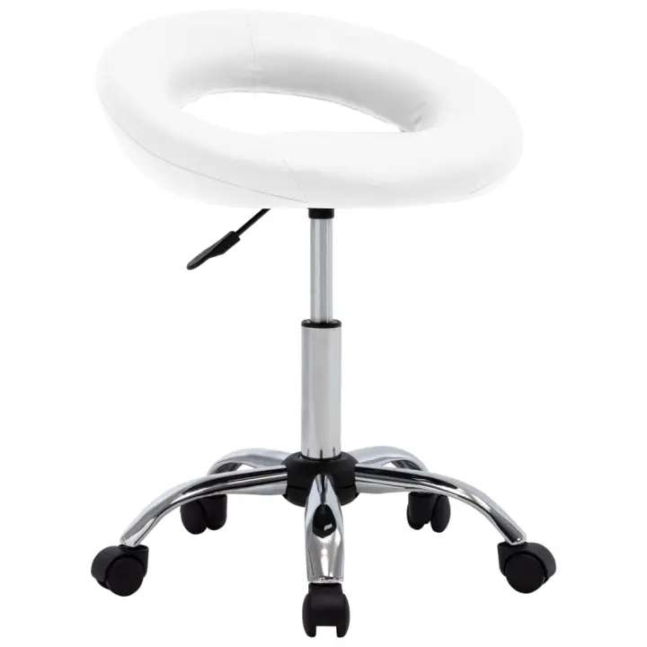 vidaXL Silla de trabajo con ruedas cuero sintético en color Rojo/Rojo vino tinto/Blanco y más | cómodas modernas ergonómicas para comedor cocina salón hogar - 1