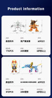 Bloques De Construcción Digimon Batalle Escena Skull War Greymon Metal Garurumon Modelo Juguetes Para Niños Y Adultos Regalos - details 3
