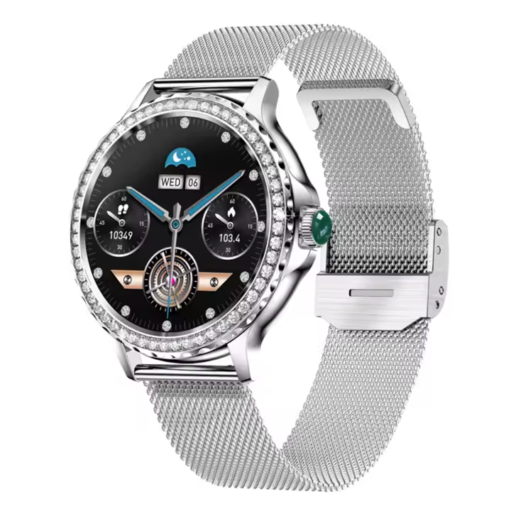 Reloj Inteligente para Mujer, Relojes Inteligentes para iOS Android, with Oxígeno en Sangre/Frecuencia Cardíaca/Monitor de Sueño/Visualización de Mensaños/Hacer Llamadas, IP68 Fitness Tracker with Múltiples Modos Deportivos - 1