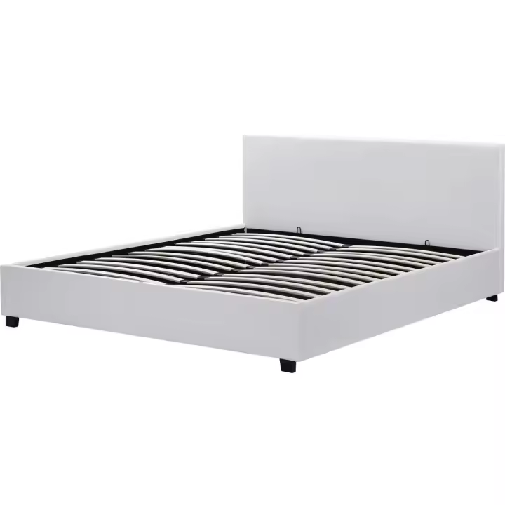 Cama en PVC "Carla" - 140 x 190 cm - Blanco - 1
