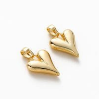 4pcs Colgante De Corazón De Amor Sólido En Oro 14K 18K Con Anillo De Salto Para Suministros De Joyería DIY Accesorios De Joyería - details 23