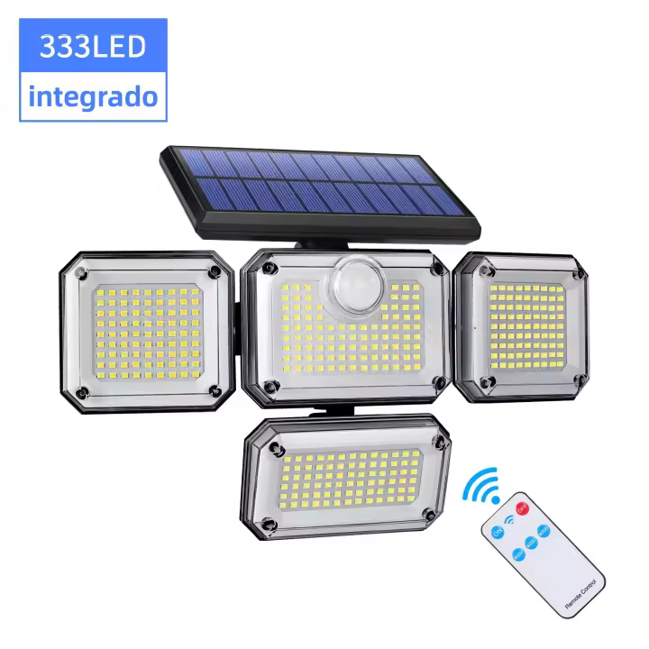 Lámpara Solar Impermeable Con Sensor De Movimiento 2000LM 333 LED Para Decoración De Jardín Luz De Seguridad Exterior Sconce Spotlights Rotatable - 1
