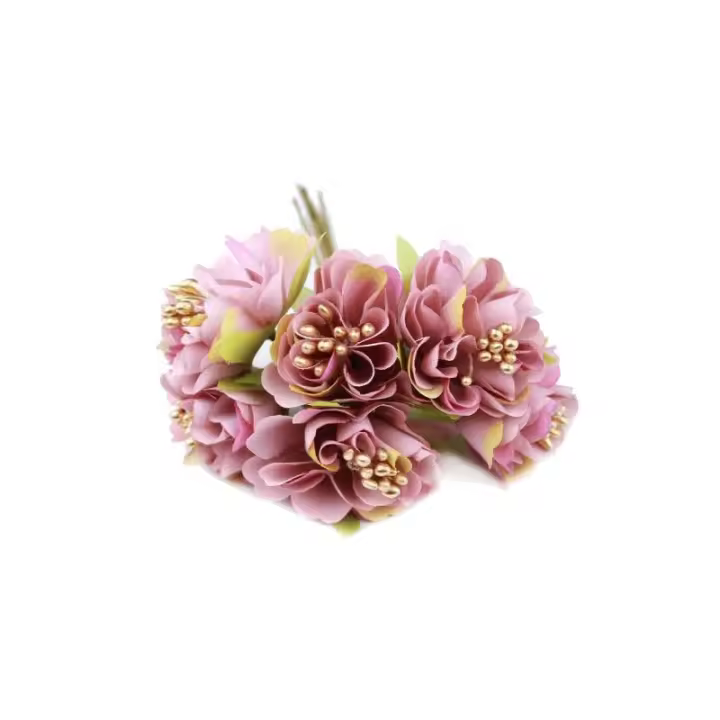 POMO 6 MINIFLORES DE TELA para Decorar Sombreros - Producto de Alta Calidad - 1