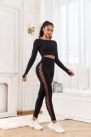Leggings De Yoga Para Mujer Con Diseño De Tie-Dye Y Elasticidad Alta Leggings De Compresión Con Agujeros Y Cierre Elástico Para Fitness Y Ejercicio - details 8
