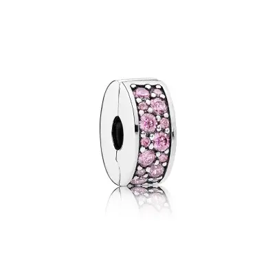 PANDORA Clip Elegancia Rosa Brillante 791817PCZ - 1