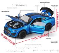 Ford Mustang GT500 Miniatura 1:18 Aleación De Metal Modelo De Vehículo Para Escritorio Decoración Colección Hobby Adorno - details 3