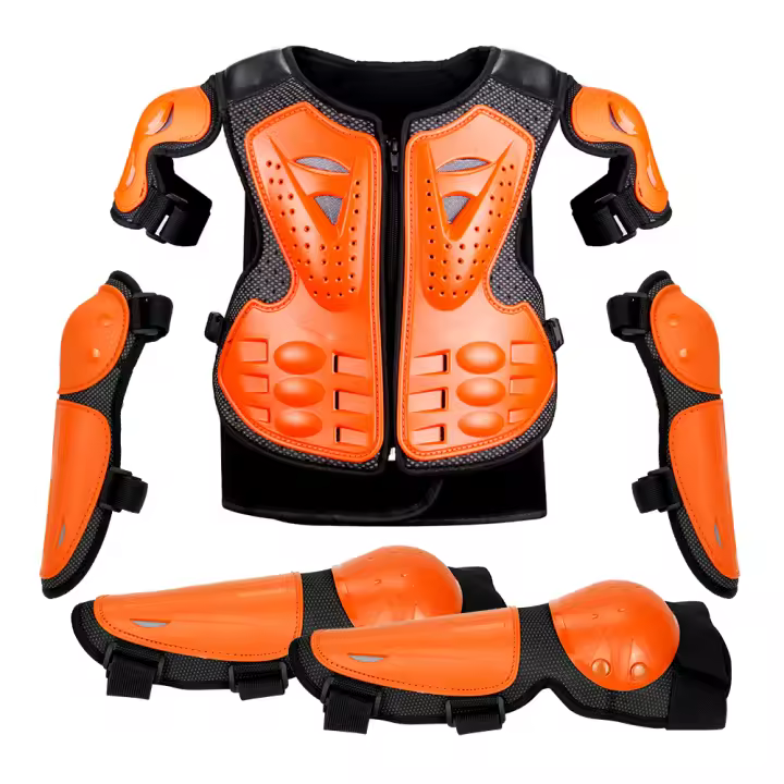 Chaleco De Armadura Para Motocicleta Infantil Protección Motocross Chaqueta Armadura Infantil Con Protetores De Rodillas Venta Por Pieza Tamaño Unico - 1