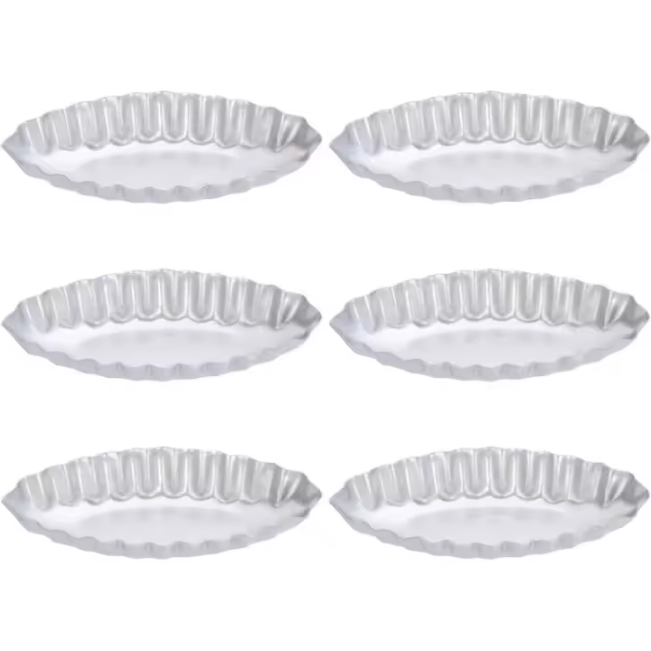 Molde 6 uds, moldes para tartas con forma de barco, muffins de aluminio Mol - 1