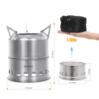 Estufa De Camping Lixada De Acero Inoxidable Para Leña Y Alcohol Estufa De Cocina Al Aire Libre Para Picnics BBQ Viajes Sin Ventilador - details 7