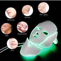 Mascarilla Facial con luz LED para cuello, máscara de terapia de luz LED para rejuvenecimiento de la piel, antiacné dispositivo de belleza, masajeador firme de estiramiento Facial, 7 colores - details 0