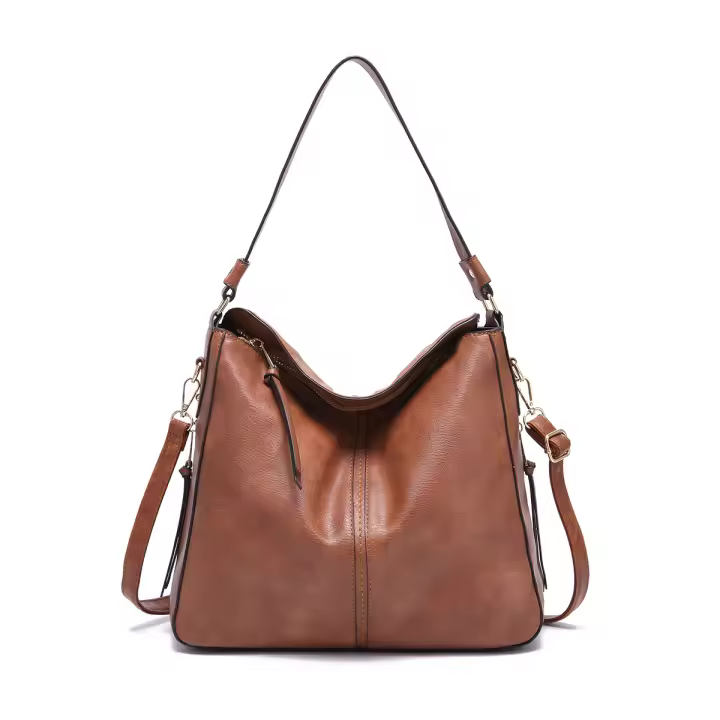 Bolso De Hombro De Cuero Para Mujer Bolsa De Mano Vintage De Gran Capacidad Bolso De Moda Casual Bolsa Tote De Lujo - 1