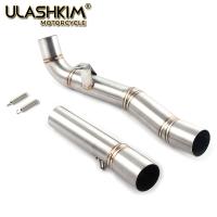Sistema De Escape Completo Para Motocicleta Kawasaki Z1000 Z1 Ninja1000 Modificado Middle Link Pipe Muffler 2003-2017 Acero Inoxidable - details 5