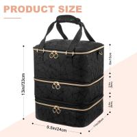 Bolsa de almacenamiento de uñas extraible de gran capacidad de Tres Capas puede servir 84 botellas de Caja de Luz de uñas - details 2