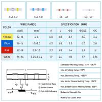 Conectores De Cable Resistentes Al Calor Y Al Agua Termorretorcibles Para Electricidad 50/100/300/800pcs Terminales De Cola De Pato Prácticas Para Soldadura De Cables - details 3