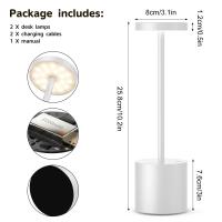Lámpara De Escritorio LED Recargable Y Ajustable Con Toque Para Múltiples Escenas En Bar, Sala De Estar, Estudio, Dormitorio Estilo Moderno Metal ABS - details 5