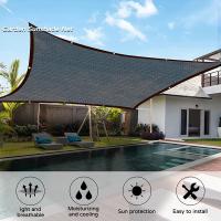 Red De Sombrilla Negro 12-Pines Protección Solar Anti-UV Para Jardín Cubierta De Piscina Y Terraza Del Exterior 85% - details 3