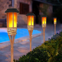 Lámpara Solar LED Efecto De Llama De Bambú Impermeable Iluminación De Jardín Torches De Jardín Paisajismo Exterior Luz - details 0