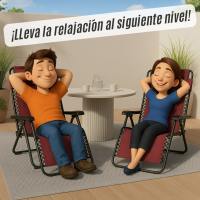 1 ó 2 Tumbonas de playa, Jardín, Piscina Almalux® Zero Gravity reclinable y plegable, de gravedad cero, Máximo confort y estabilidad con cojín extraíble y ajustable en altura (Cabeza ó lumbares) ó Mini Nevera Vintage: Estilo Retro para tus Aventuras - details 0