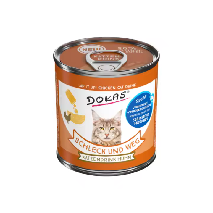DOKAS Soup Pollo - Comida complementaria para gatos con caldo delicioso y filete de pollo suculento (18 latas x 100gr) - 1