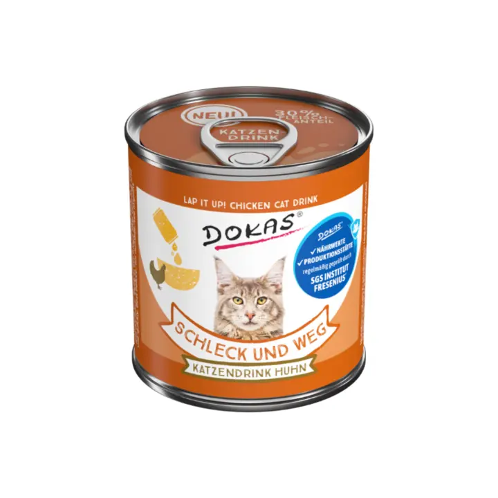 DOKAS Soup Pollo - Comida complementaria para gatos con caldo delicioso y filete de pollo suculento (18 latas x 100gr) - 1