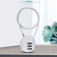 Cerradura De Combinación Inteligente Para Casco De Motocicleta Con Teclado De Alambre Extensible Cerradura Antirrobo - details 3