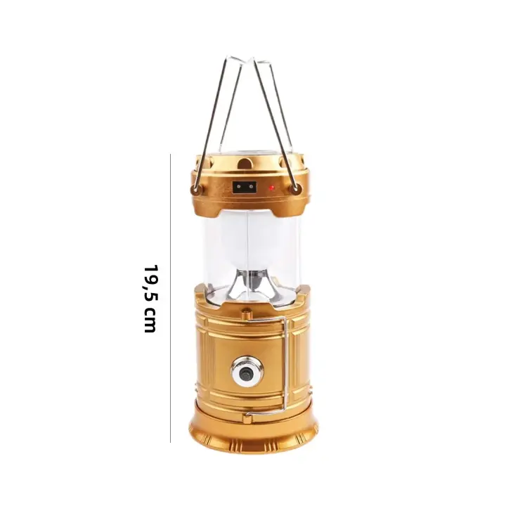 Lámpara Multifuncional Solar Portátil Para Camping Y Emergencias Luz De Trabajo Impermeable Con Luz LED Recargable - 1