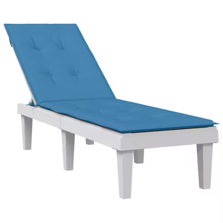 vidaXL Cojín para tumbona tela azul melange (75+105)x50x3 cm - 1
