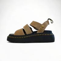 Sandalias mujer verano negro y khaki con plataforma planta del pie acolchado, ajuste con hebilla, cómodas y ligeras tendencia 2025 dana - details 4