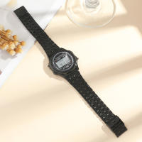 Reloj Digital Elegante Para Mujer En Oro Y Plata De Acero Inoxidable Reloj De Pulsera Electrónico Para Negocios Y Hombres - details 34