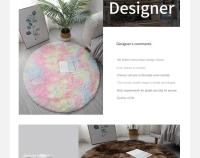 Alfombra Redonda De Peluche Suave Para Sala De Estar Decoración De Hogar Dormitorio Y Habitación De Niños Alfombra Blanca Espesa Para Salon - details 2