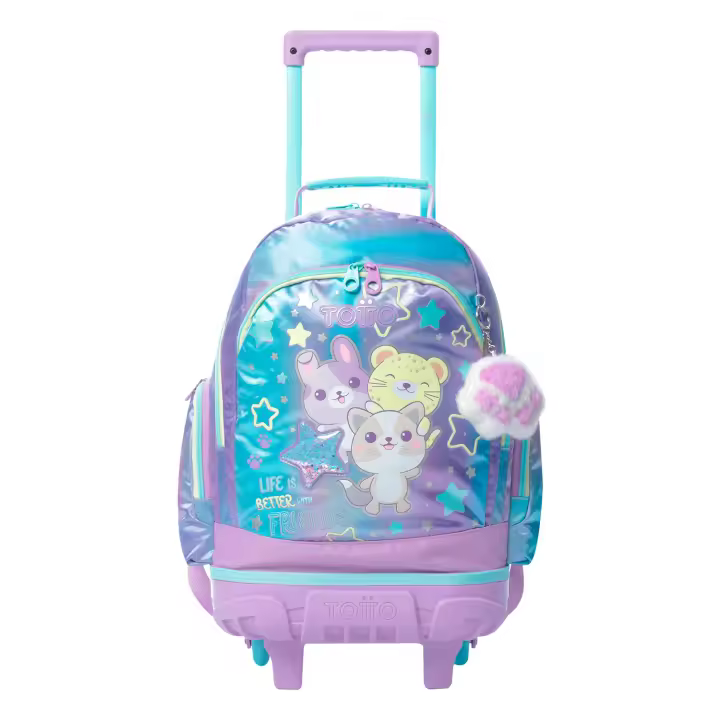 Totto Mochila infantil ruedas Friends -Dimensiones:29.5 x 41.5 x 19 cm-Material: poliester - 1