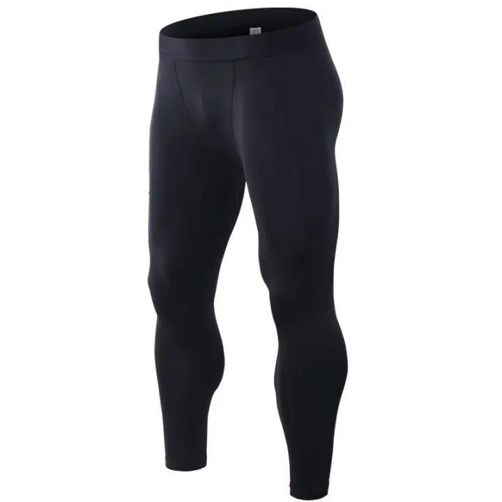 Pantalones De Compresión Para Hombre Quick Dry Fitness Gym Tights Leggings De Entrenamiento Pantalones Largos Para Baloncesto Y Fútbol - 1