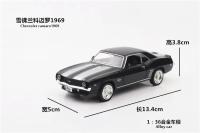 Modelo De Coche De Metal Chevelle SS Camaro 1969 En Escala 1:36 Color Mate Negro Para Coleccionistas Y Juguetes A318 - details 7