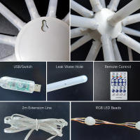 Lámpara Inteligente De Noche LED RGB Con Control Remoto Iluminación Exterior Decorativa Para Habitaciones Regalos Camping Y Hogar - details 7