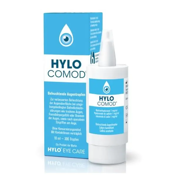 Brill Pharma Hylo Comod Colirio Lubricante 10ML - Hidratación Eficaz y Duradera - Sin Conservantes - 1
