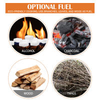 Estufa De Camping Portátil Mini Para Picnic Cocina Con Carbón Y Alcohol Grill De Sobrepresión Para Supervivencia Y BBQ - details 4