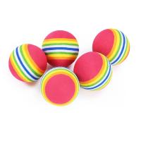 Juguete Para Gatos Y Perros Bola De EVA Arcoíris Interactiva Masticable Con Rallador Bola De Entrenamiento Suministros Para Mascotas Tamaño 3.5cm - details 1