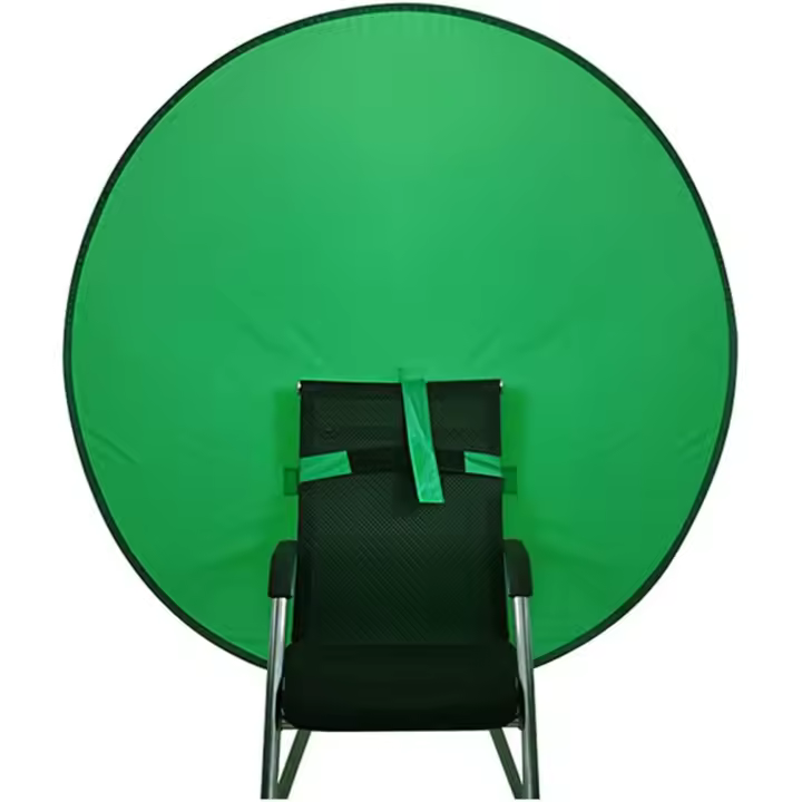 Fondo de pantalla verde de nailon plegable para estudio, videojuegos y producción de vídeo - 1,3 m/4,3 pies (verde, 0,75 m/2,5 pies) - 1