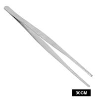Pinzas De Acero Inoxidable Para Jardín Y Cocina Herramienta De Barbecue Longa Pinza De Alimentos Sin Dientes Y Doble Fuerza - details 1