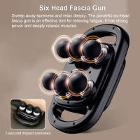 Masajeador Muscular De Fascia Con Seis Cabezas Alta Frecuencia Para Cuello Y Cintura Máquina De Masaje Corporal Equipo De Fitness Para Hombros - details 4
