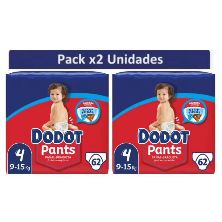 Dodot Pants Pañal Braguita Bebé Seco Jumbo Pack x2. Disponible en tallas 4, 5 y 6 - 1