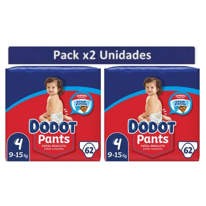 Dodot Pants Pañal Braguita Bebé Seco Jumbo Pack x2. Disponible en tallas 4, 5 y 6 - 1
