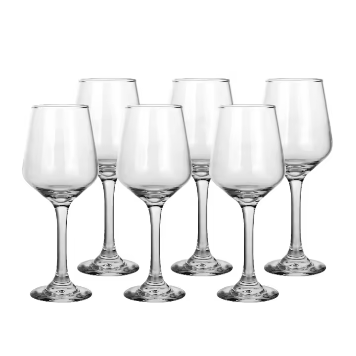 Set de copas de vino Home ESPRIT Transparente Cristal 410 ml (6 Unidades) - 1