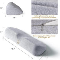 Almohada De Memoria Para El Cuello Ergonómica Para Dormir En Lado Almohada De Contorno Orthopédica Decorativa Viaje Cama 100% Algodón - details 7
