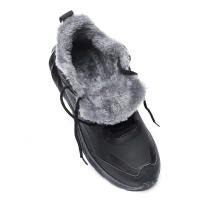 Botas De Invierno Impermeables Para Hombre Con Peluche Suave Suela De Goma Botines De Piel Corta Estilo Casual Para Exterior - details 21